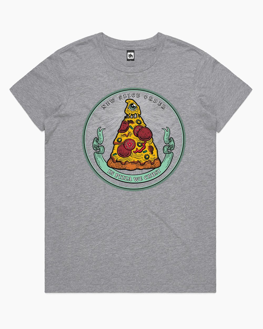 In Pizza We Crust T-Shirt Australia Online #colour_grey