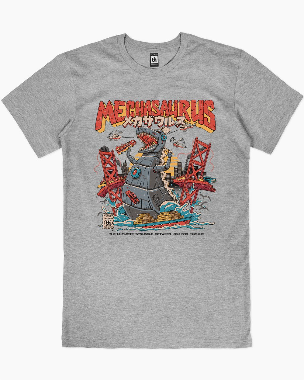 Mechasaurus T-Shirt Australia Online #colour_grey