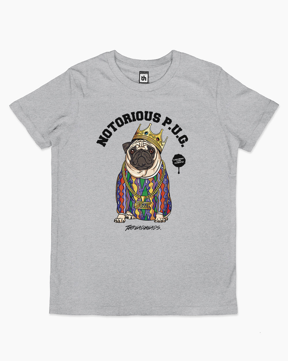 Notorious PUG Kids T-Shirt Australia Online #colour_grey