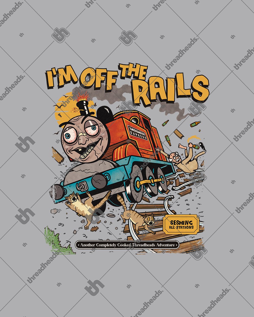 Off the Rails T-Shirt Australia Online #colour_grey