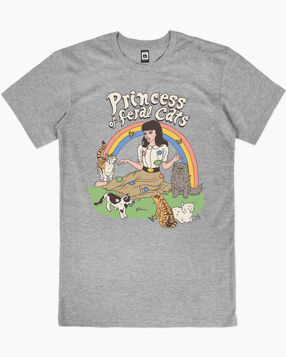 Princess of Feral Cats T-Shirt Australia Online #colour_grey