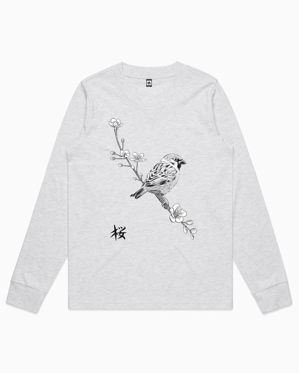 Sparrow on Cherry Long Sleeve Australia Online #colour_grey