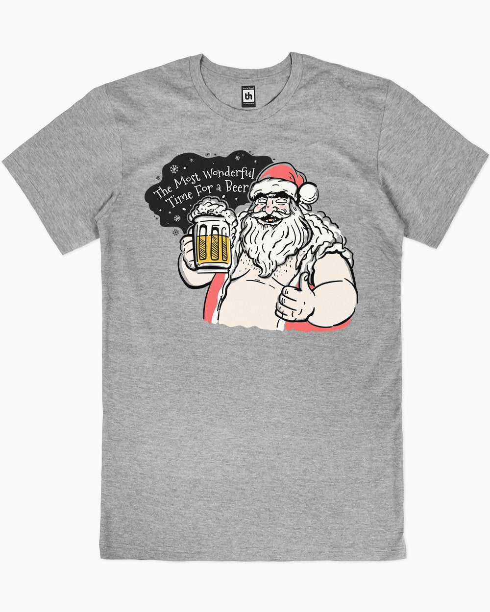 The Most Wonderful Time for Beer T-Shirt Australia Online #colour_grey