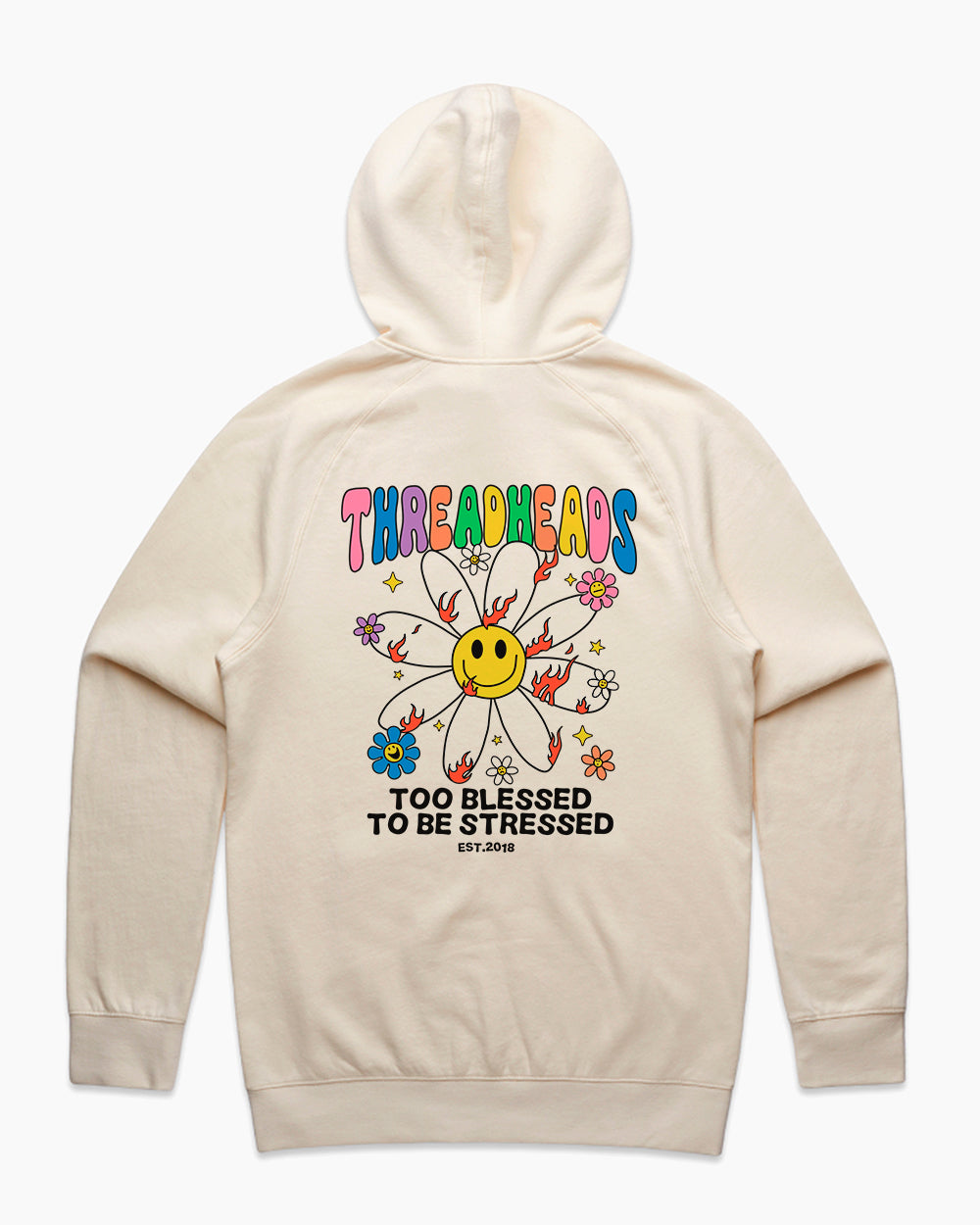 Too Blessed to be Stressed Hoodie Australia Online #colour_natural
