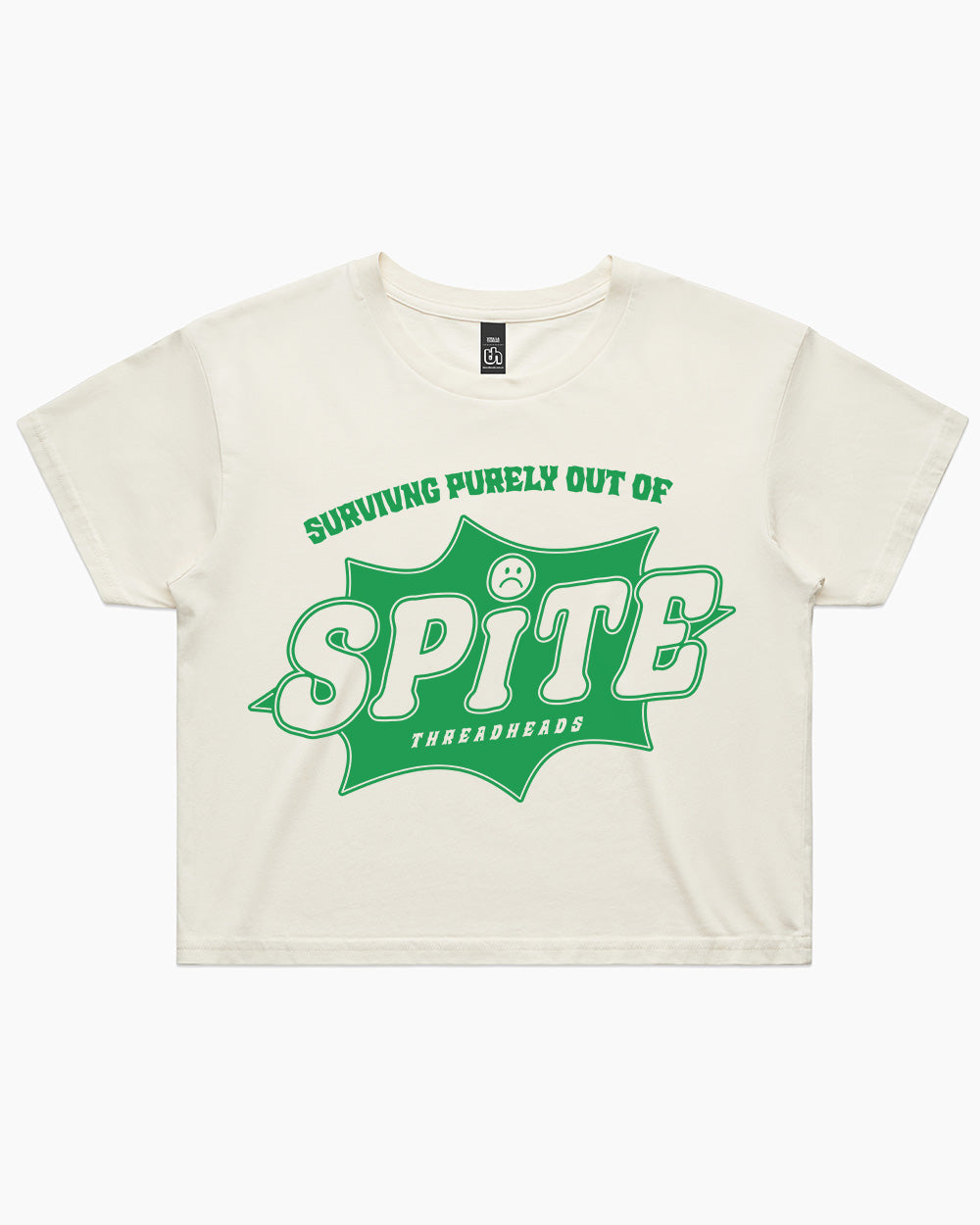 Surviving Purely Out Of Spite Crop Tee Australia Online #colour_natural