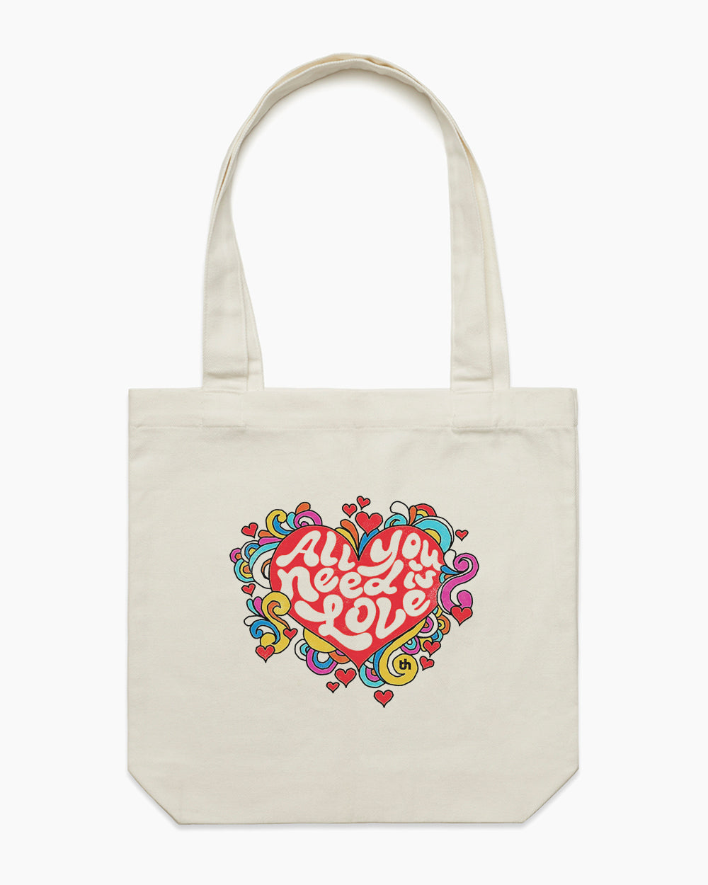 All You Need is Love Tote Bag Australia Online #colour_natural