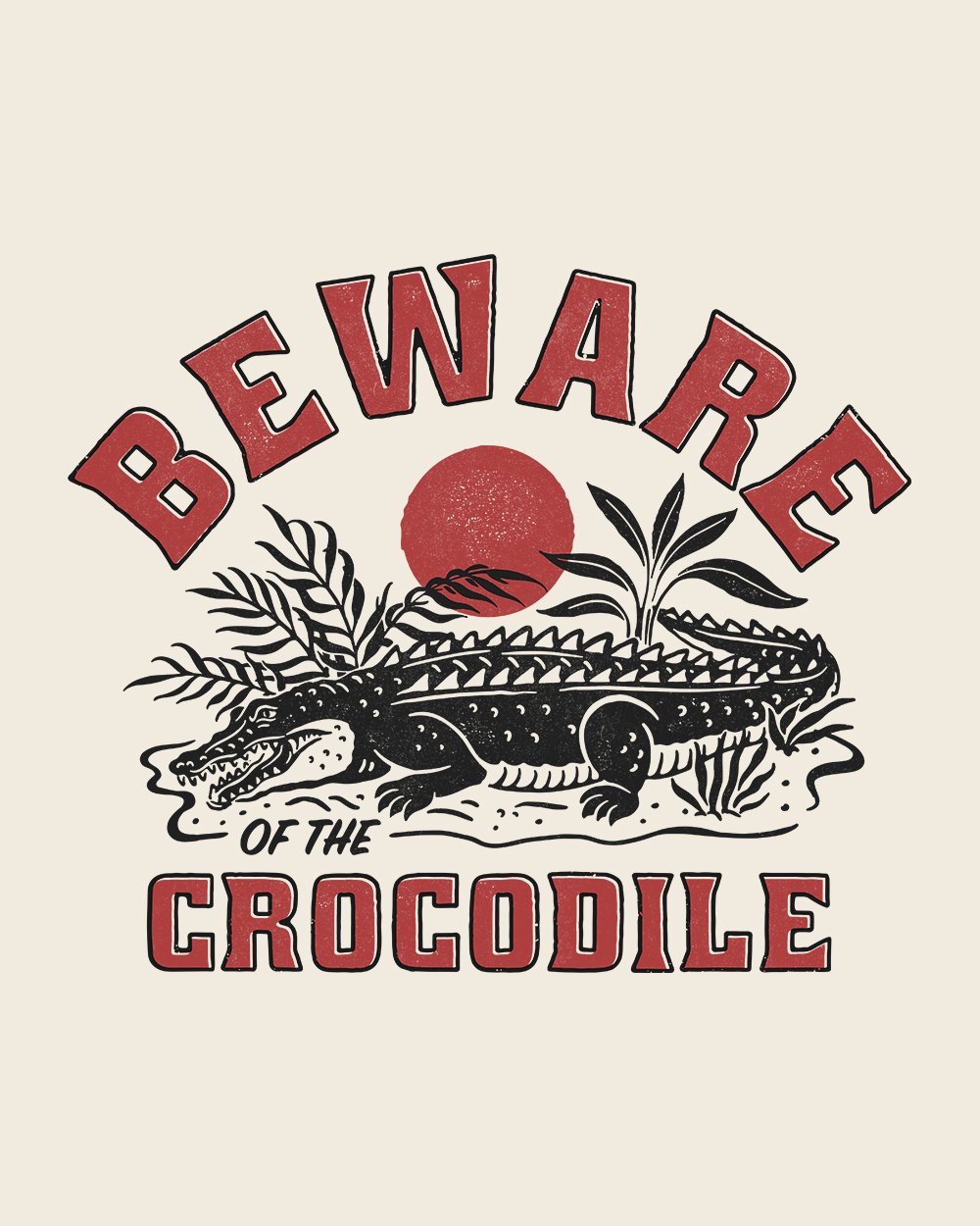 Beware of the Crocodile T-Shirt Australia Online #colour_natural