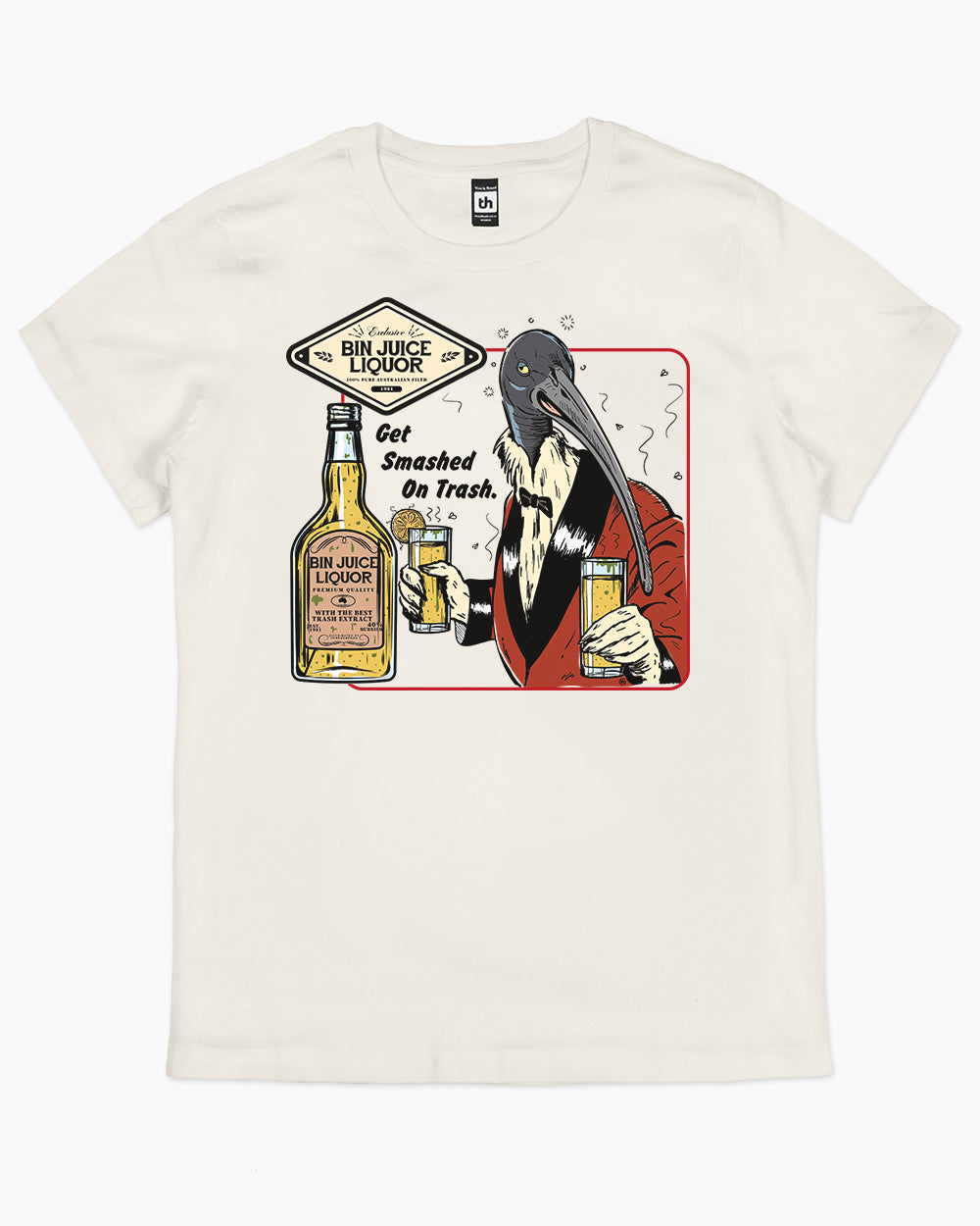 Bin Juice Liquor T-Shirt Australia Online #colour_natural