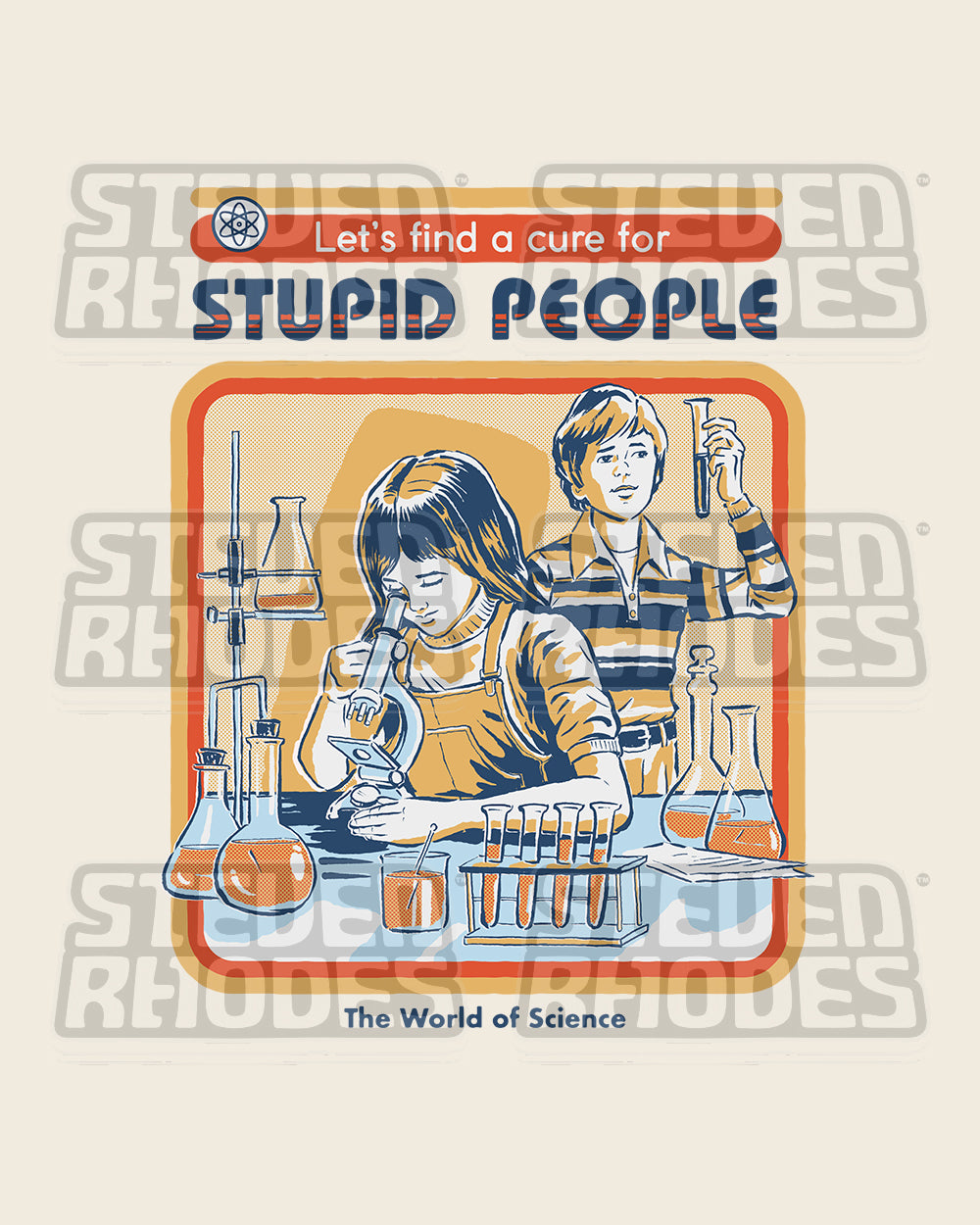 Let's Find a Cure for Stupid People T-Shirt Australia Online #colour_natural