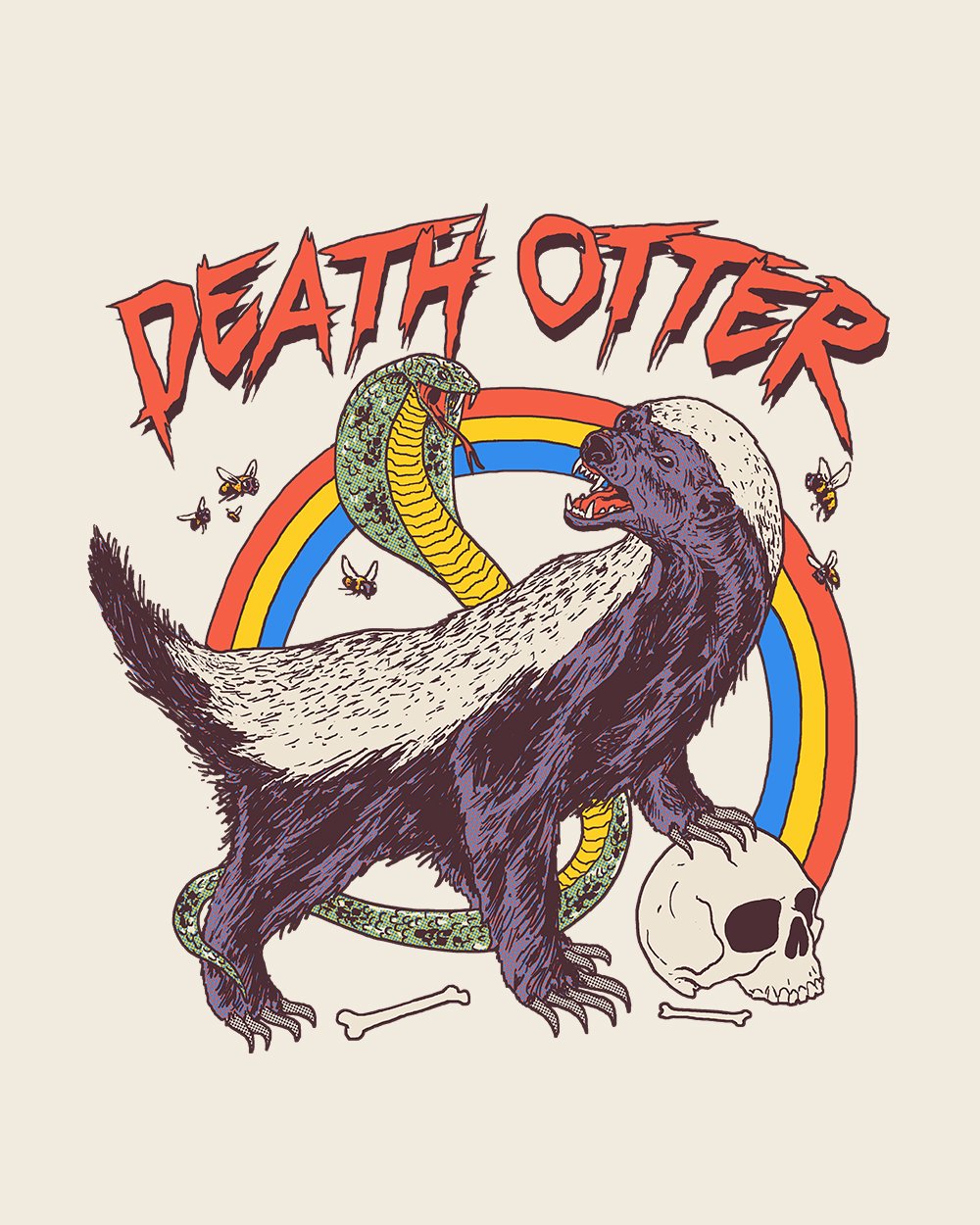 Death Otter T-Shirt Australia Online #colour_natural