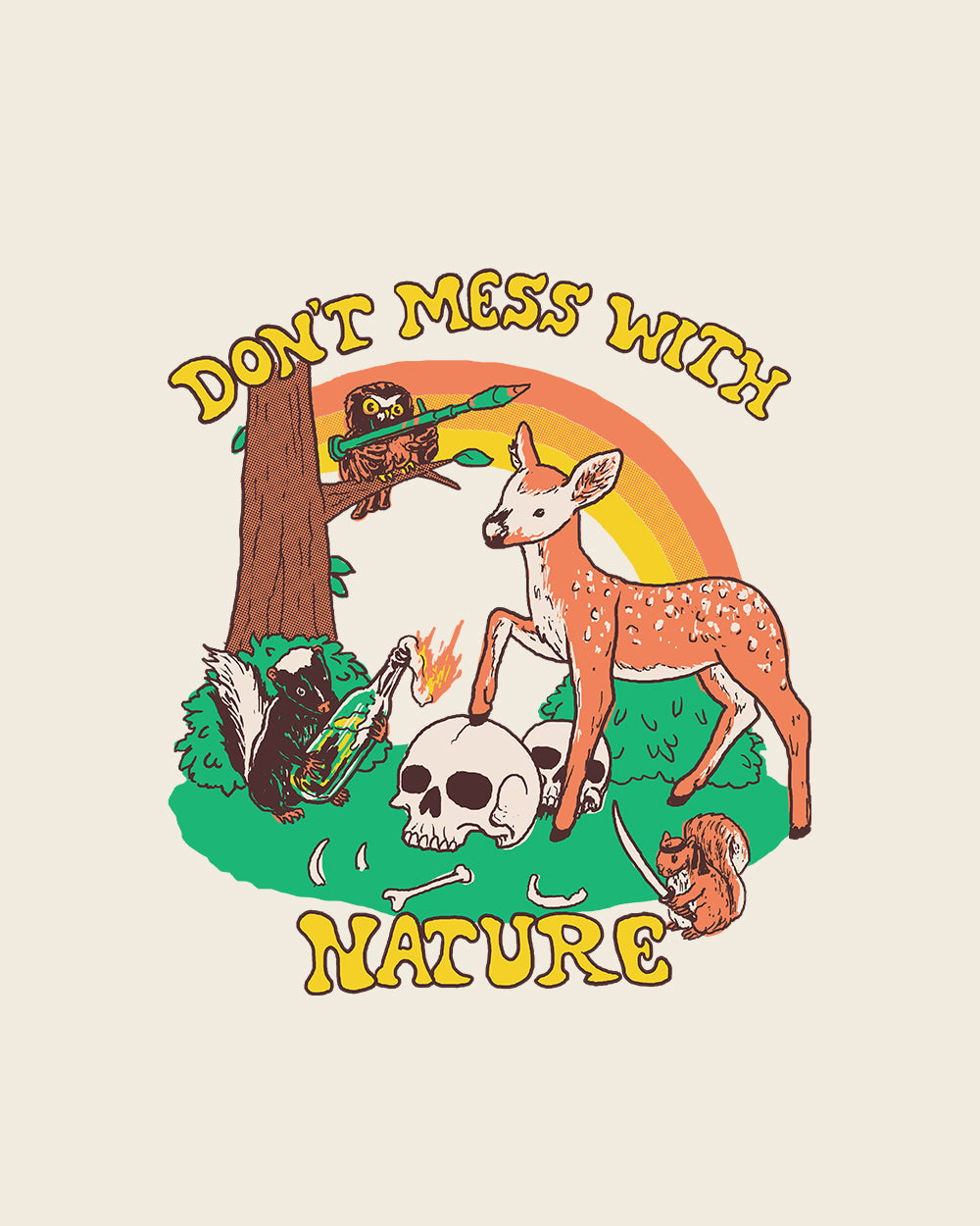 Don't Mess with Nature Tote Bag Australia Online #colour_natural