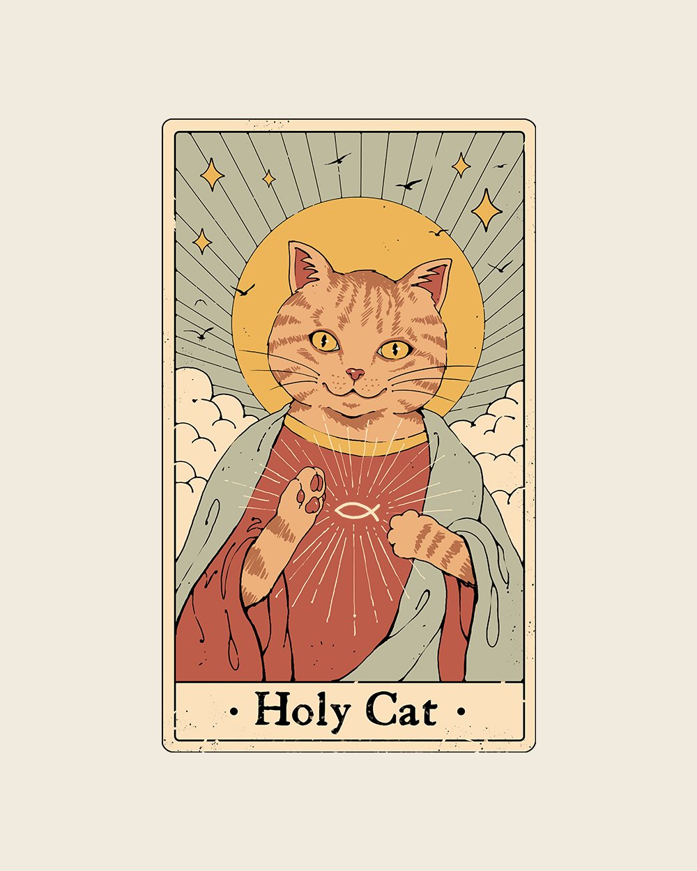 Holy Cat T-Shirt Australia Online #colour_natural