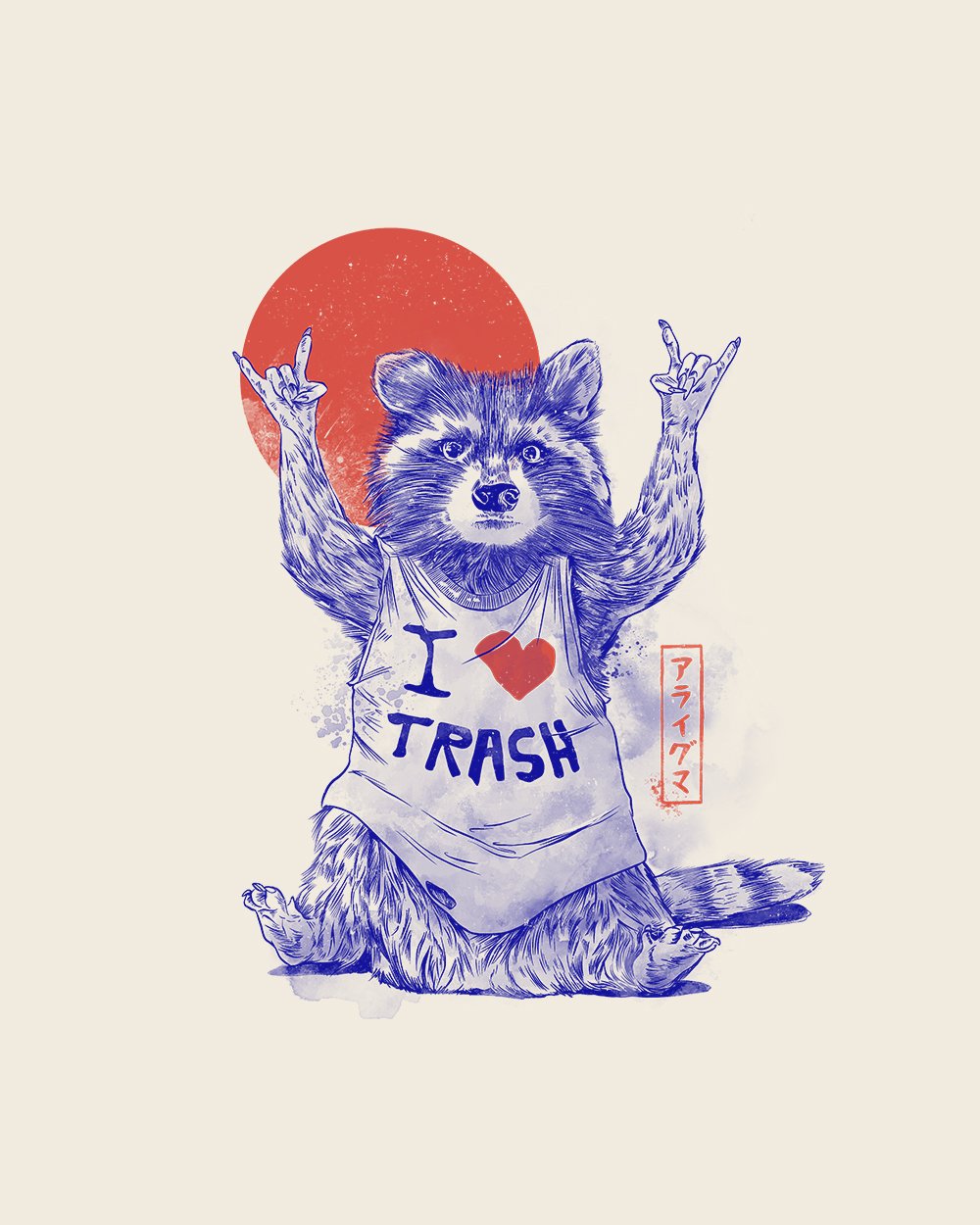 I Love Trash T-Shirt Australia Online #colour_natural