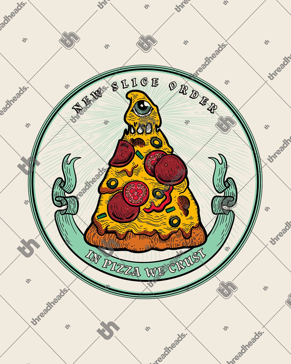 In Pizza We Crust T-Shirt Australia Online #colour_natural