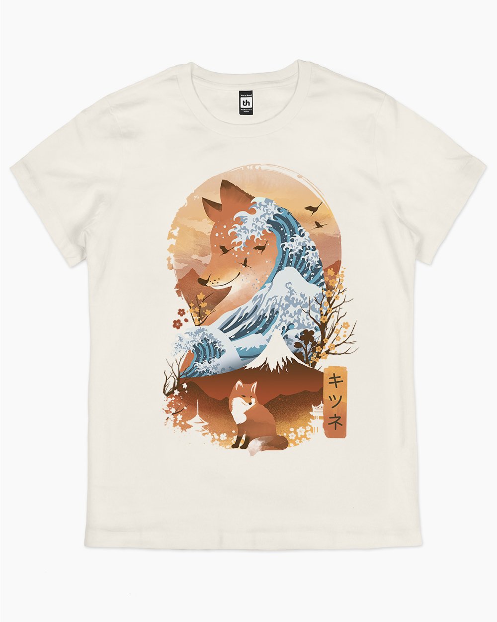 Kitsune Landscape T-Shirt Australia Online #colour_natural