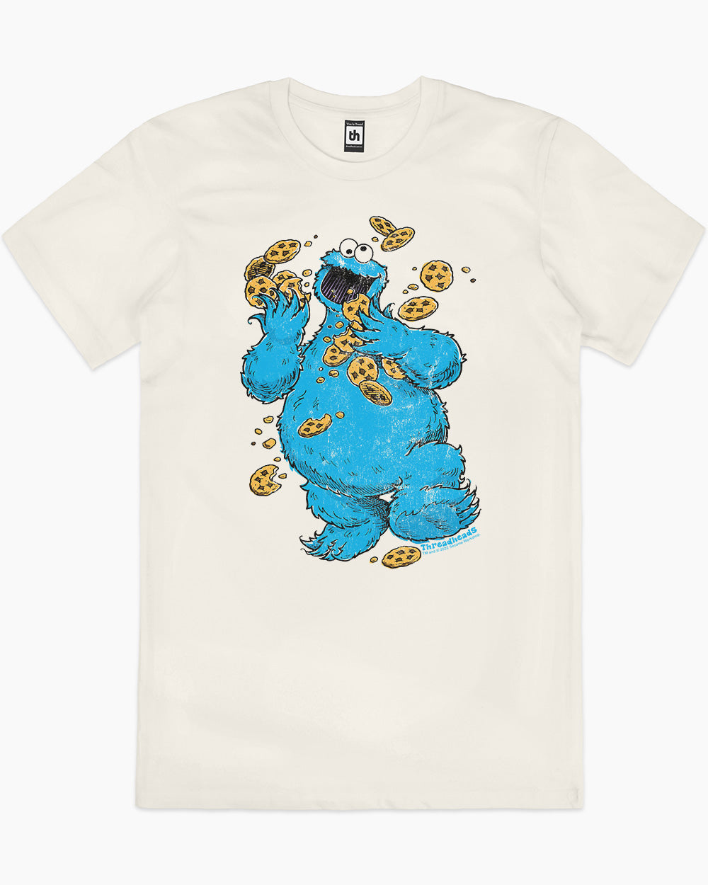 Cookie Monster Om Nom Nom T-Shirt Australia Online #colour_natural