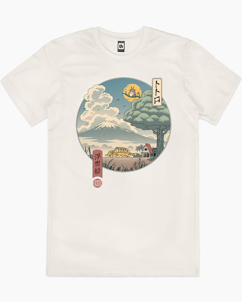 Neighbour's Ukiyo-e T-Shirt Australia Online #colour_natural