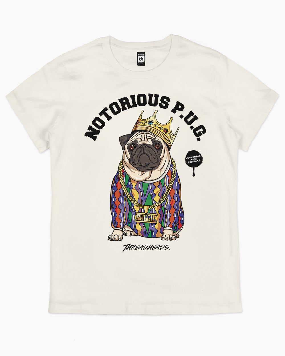 Notorious PUG T-Shirt Australia Online #colour_natural