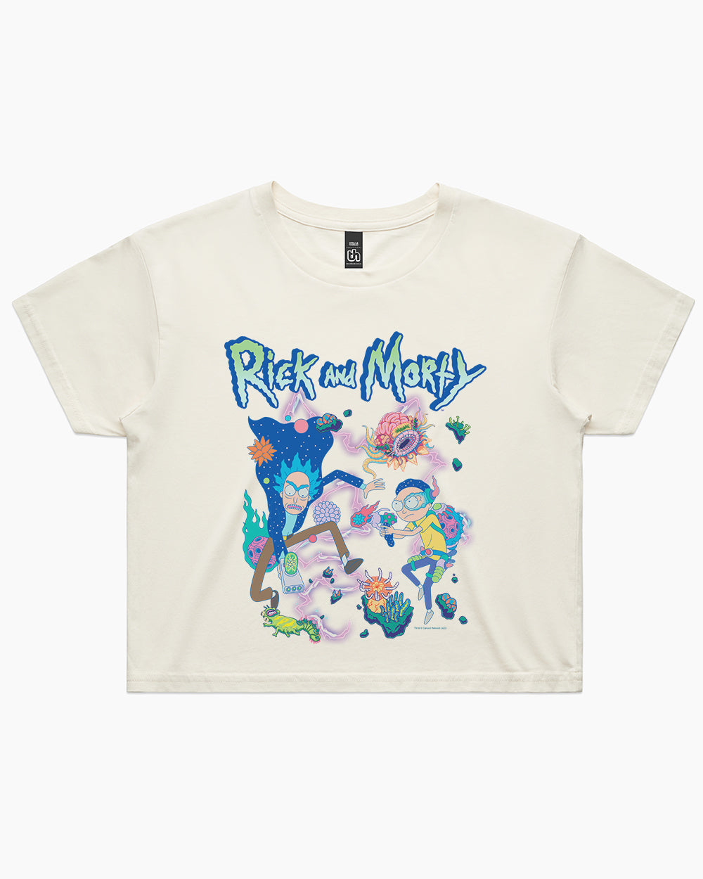 Rick and Morty Creatures Crop Tee Australia Online #colour_natural
