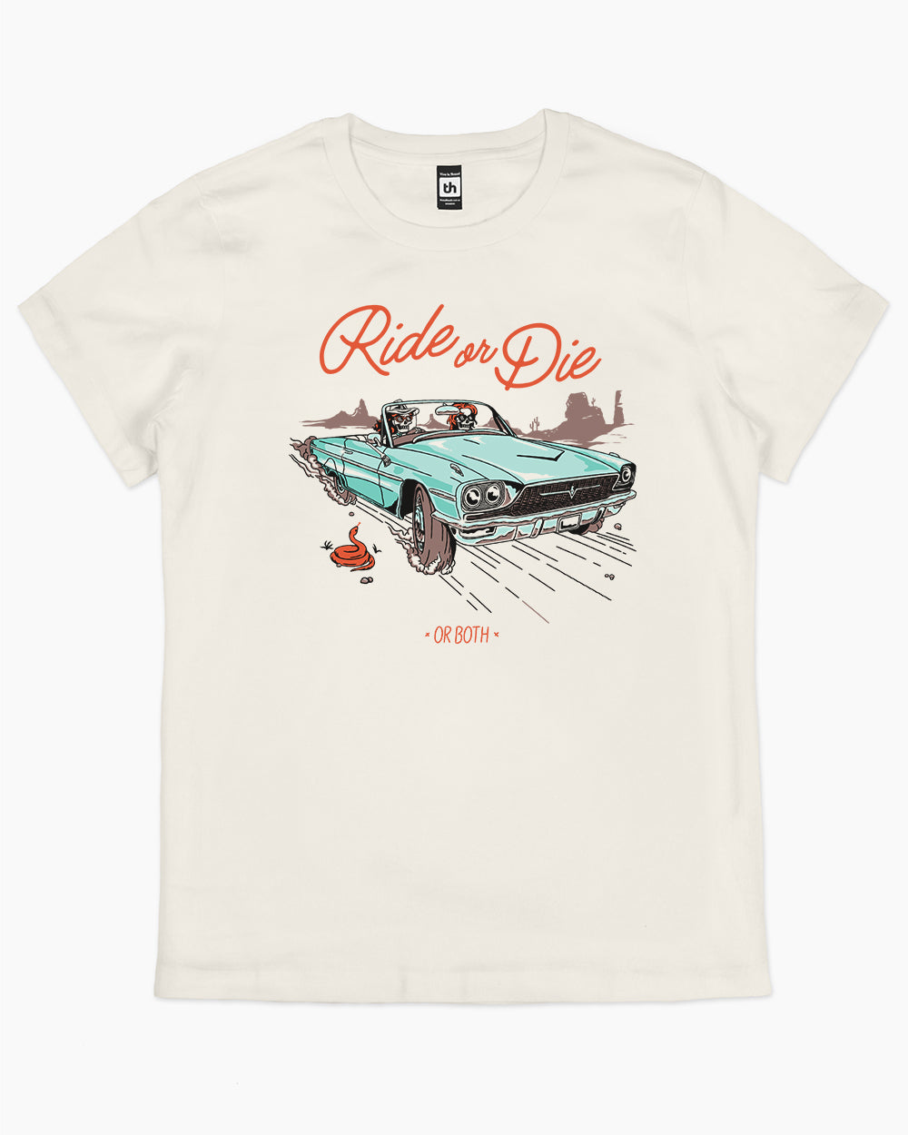Ride or Die or Both T-Shirt Australia Online #colour_natural
