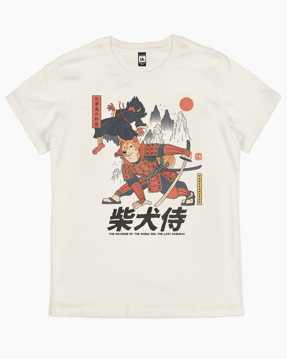 Shiba Samurai T-Shirt Australia Online #colour_natural