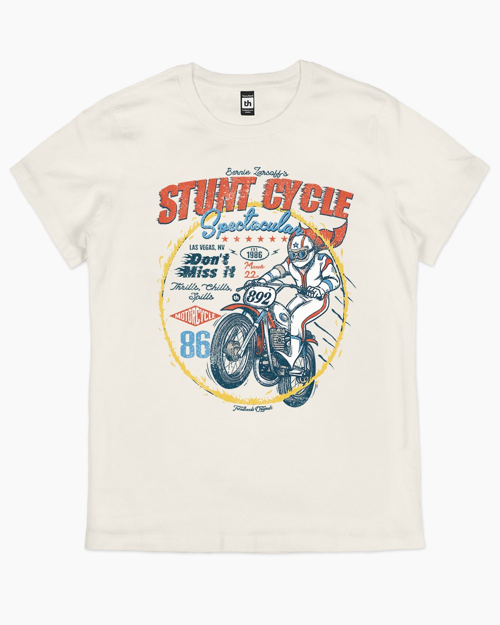 Stunt Cycle T-Shirt Australia Online #colour_natural
