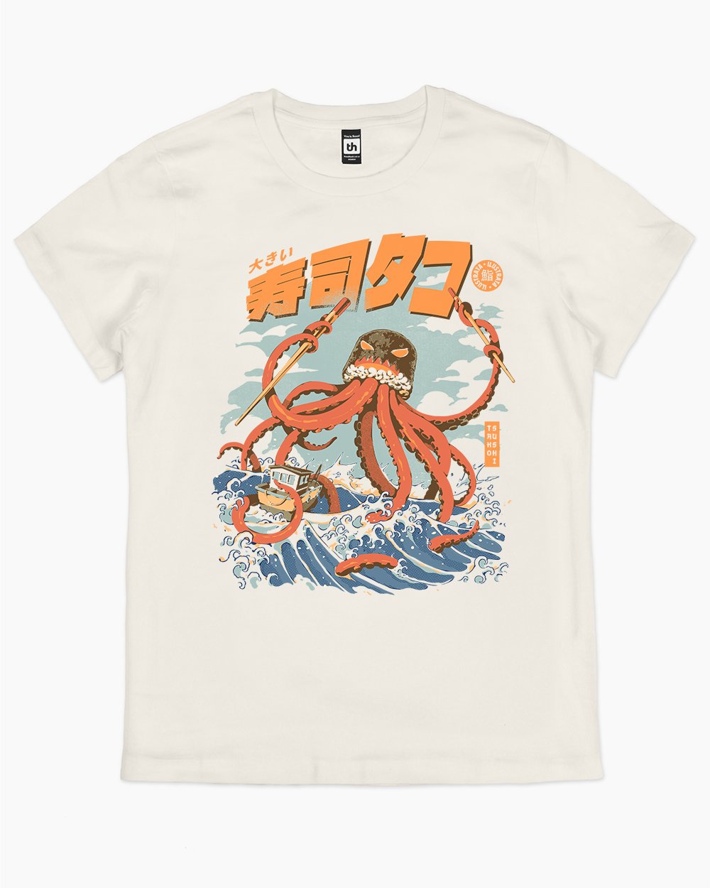 The Tako Sushi T-Shirt Australia Online #colour_natural