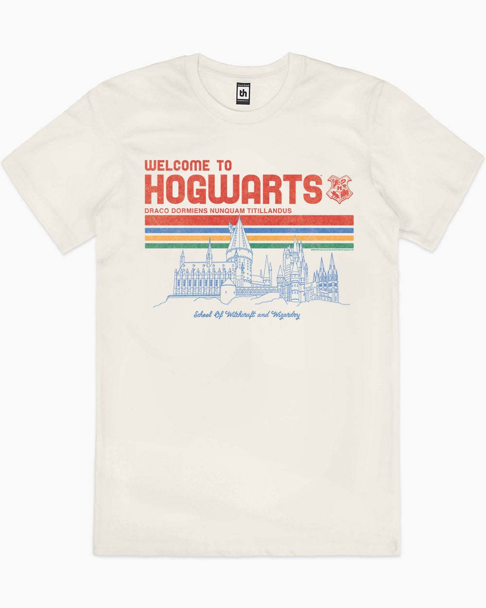 Welcome to Hogwarts School of Witchcraft and Wizardry T-Shirt Australia Online #colour_natural
