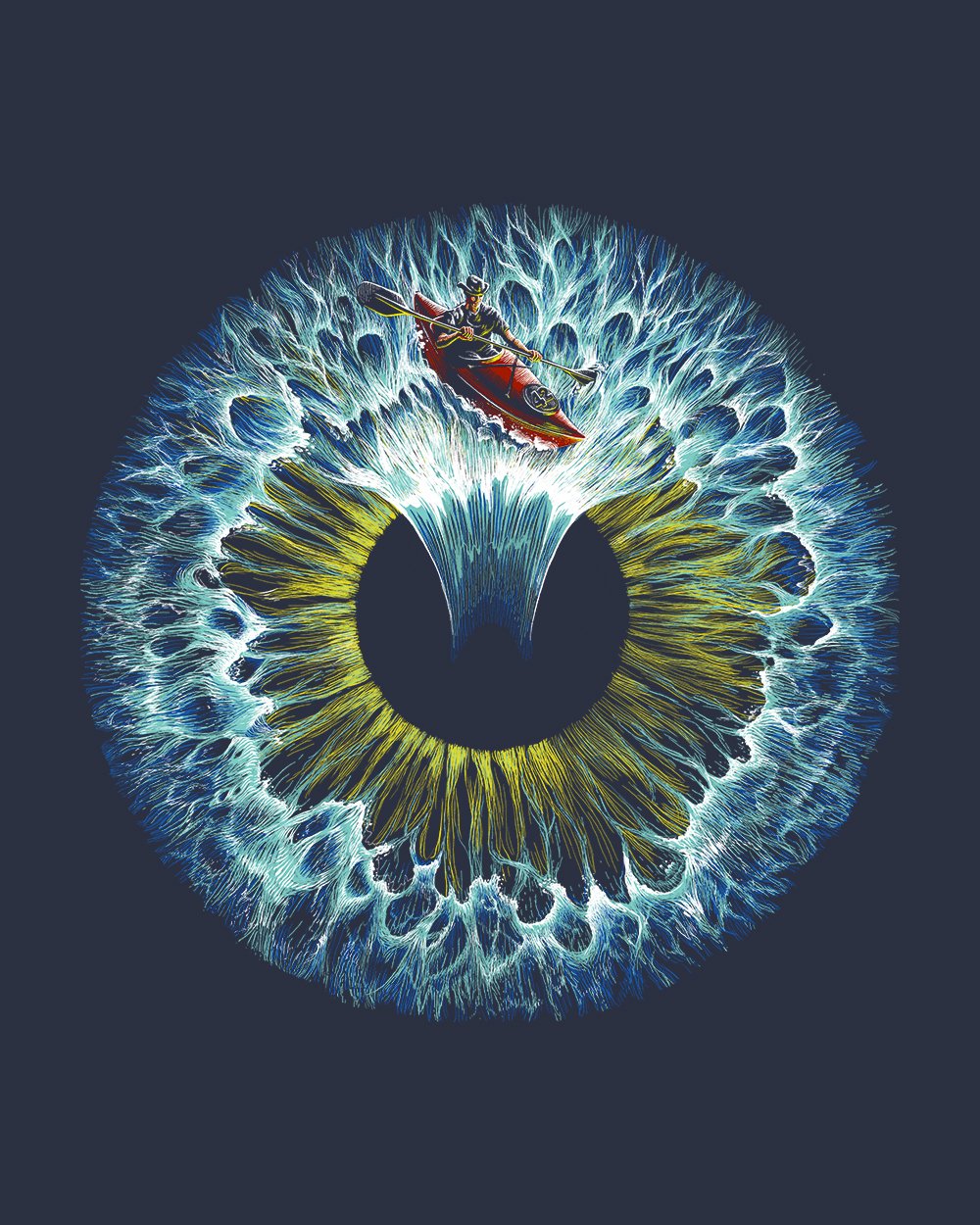 Lost in Your Eye - Aquatic T-Shirt Australia Online #colour_navy