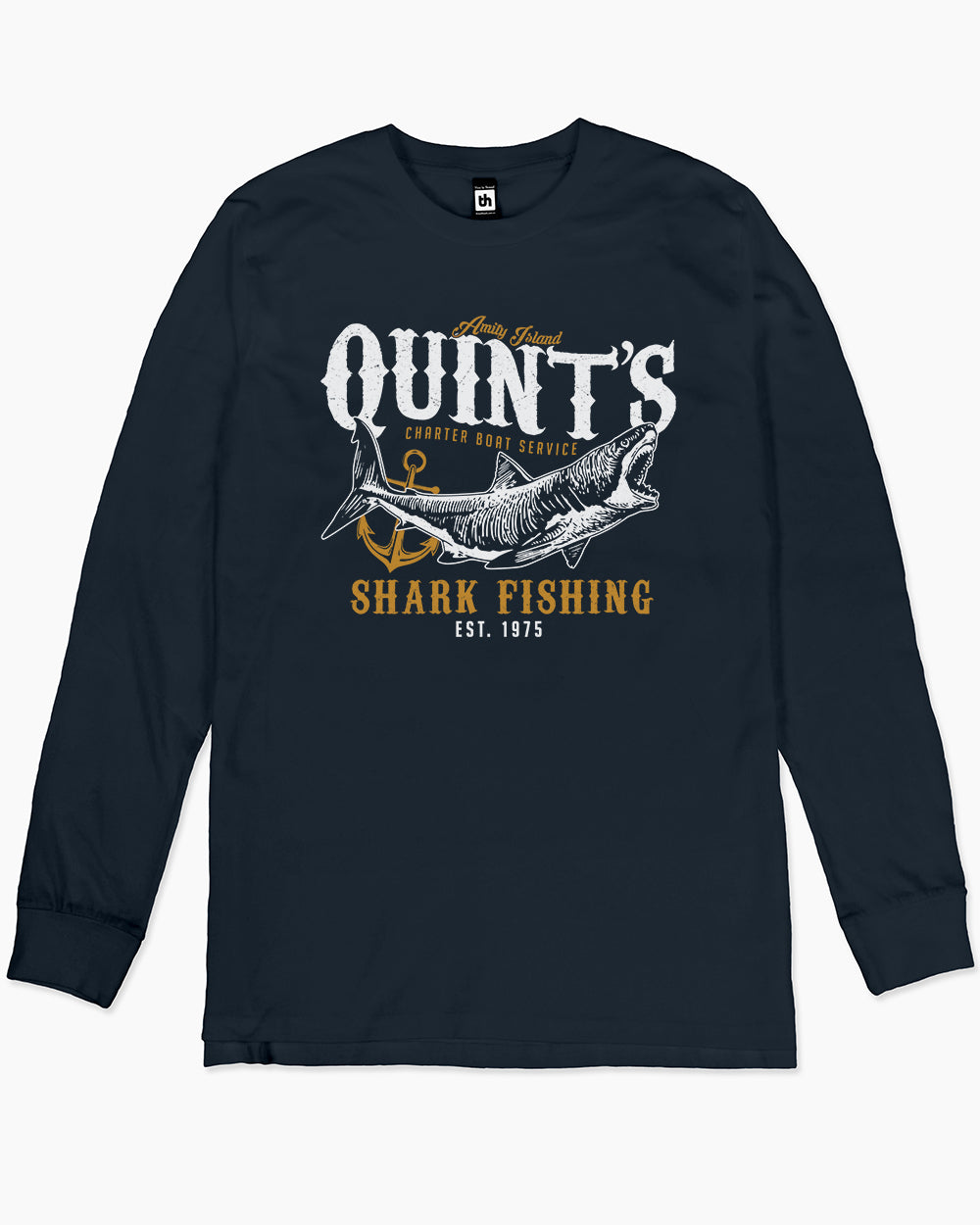 Quint's Shark Fishing Long Sleeve Australia Online #colour_navy