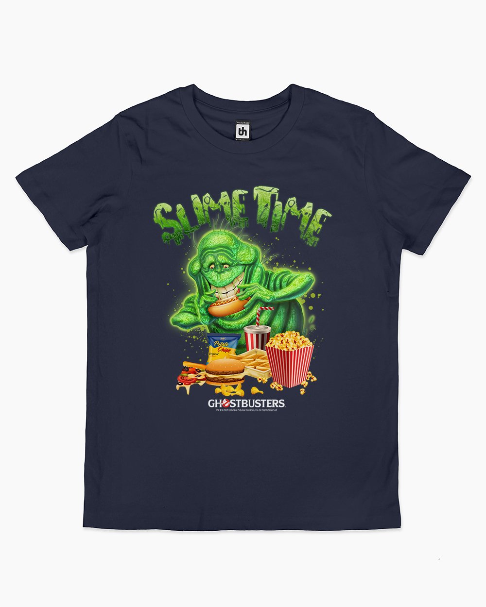 Slimer's Slime Time Kids T-Shirt Australia Online #colour_navy