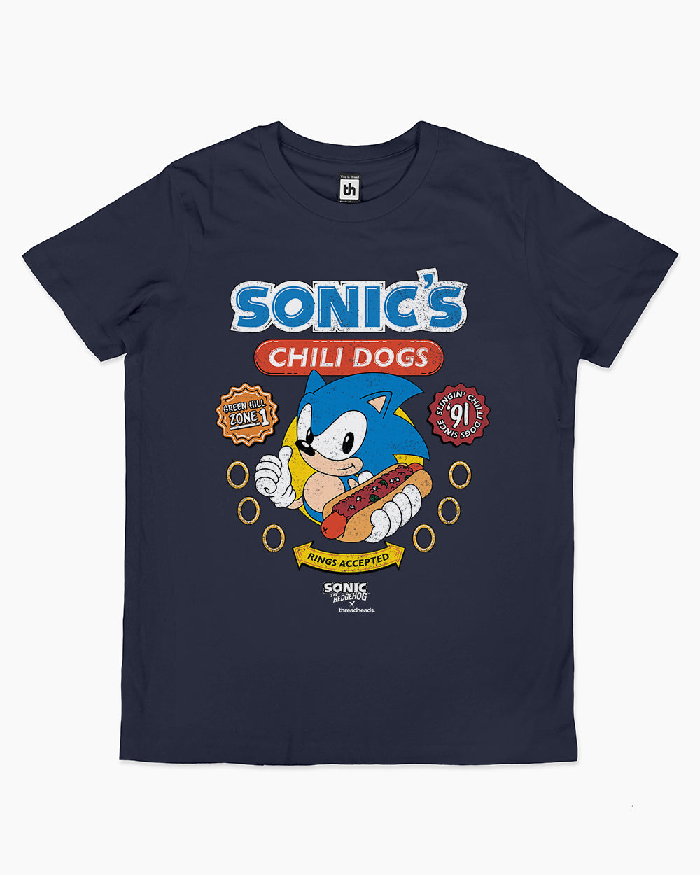 Sonic Chili Dogs Kids T-Shirt Australia Online #colour_navy