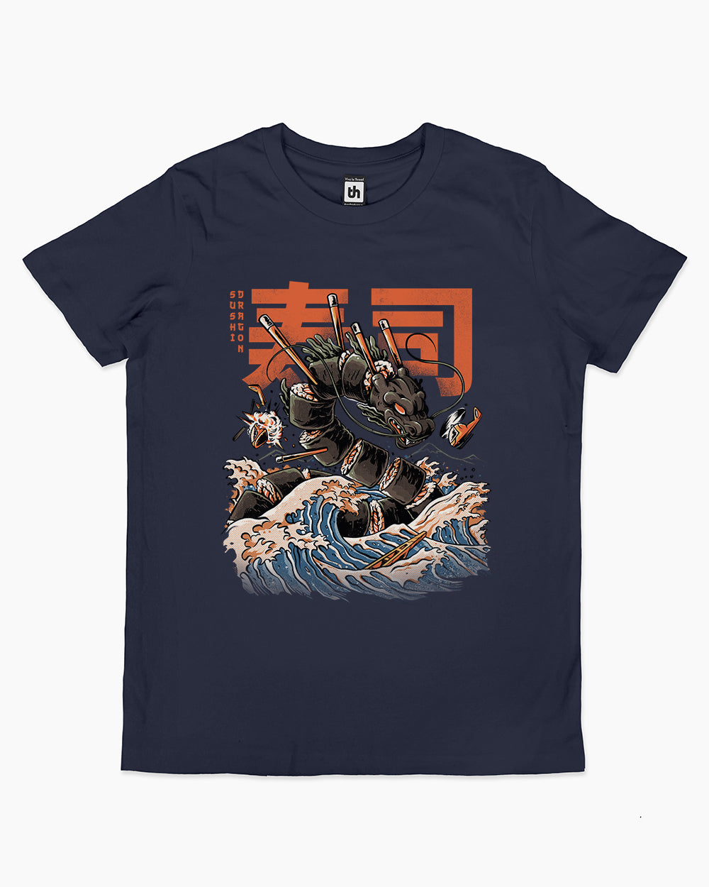 Sushi Dragon Kids T-Shirt Australia Online #colour_navy