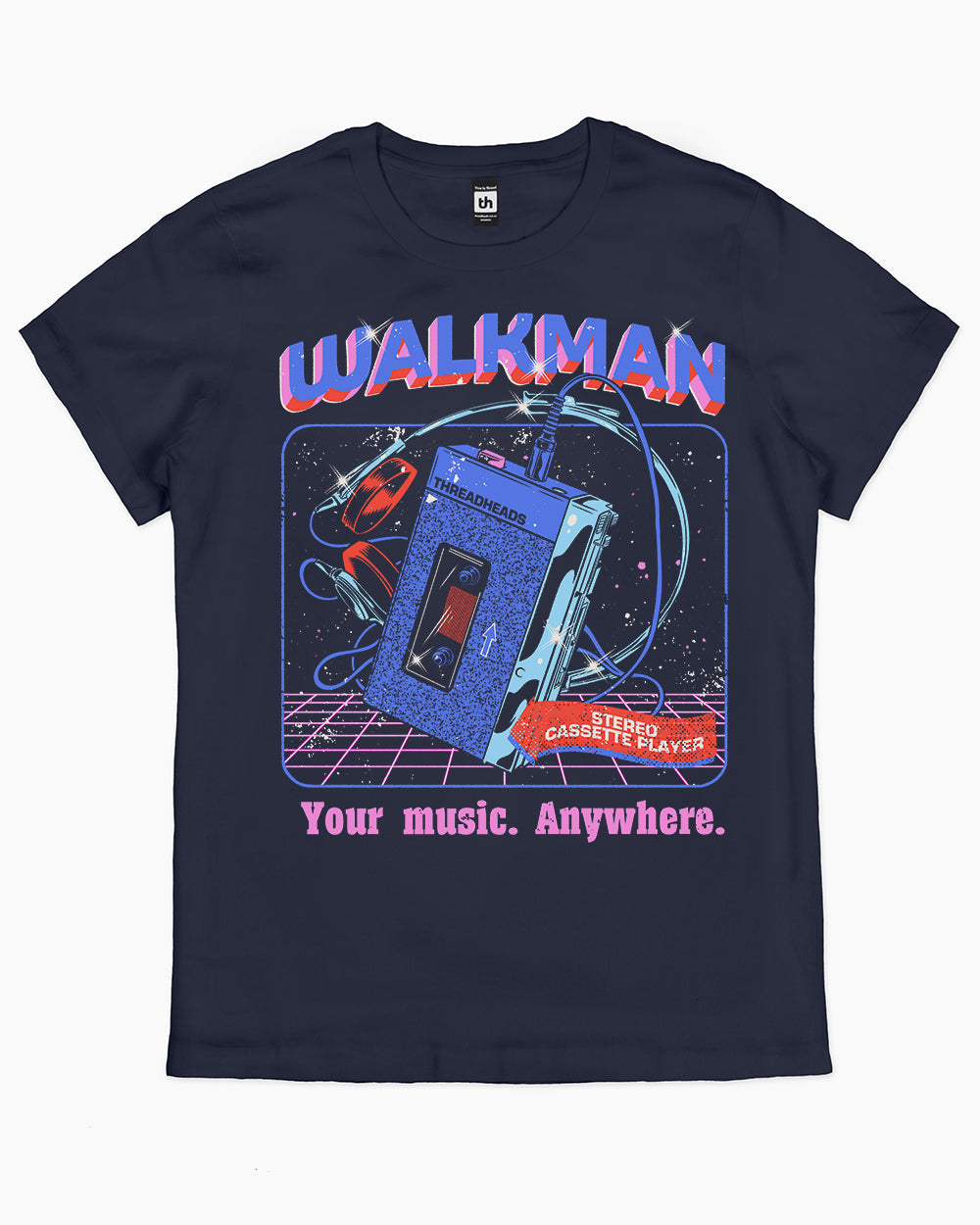 Walkman T-Shirt Australia Online #colour_navy