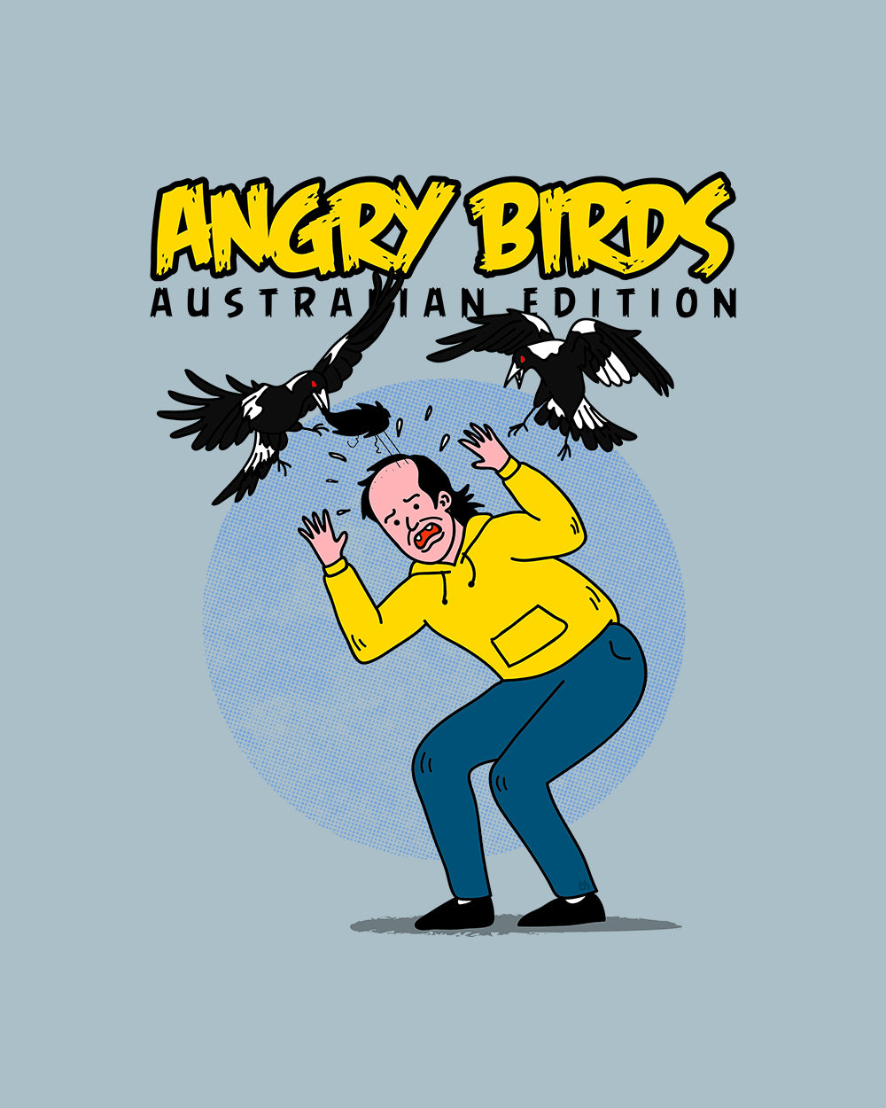 Swooping Season T-Shirt Australia Online #colour_pale blue