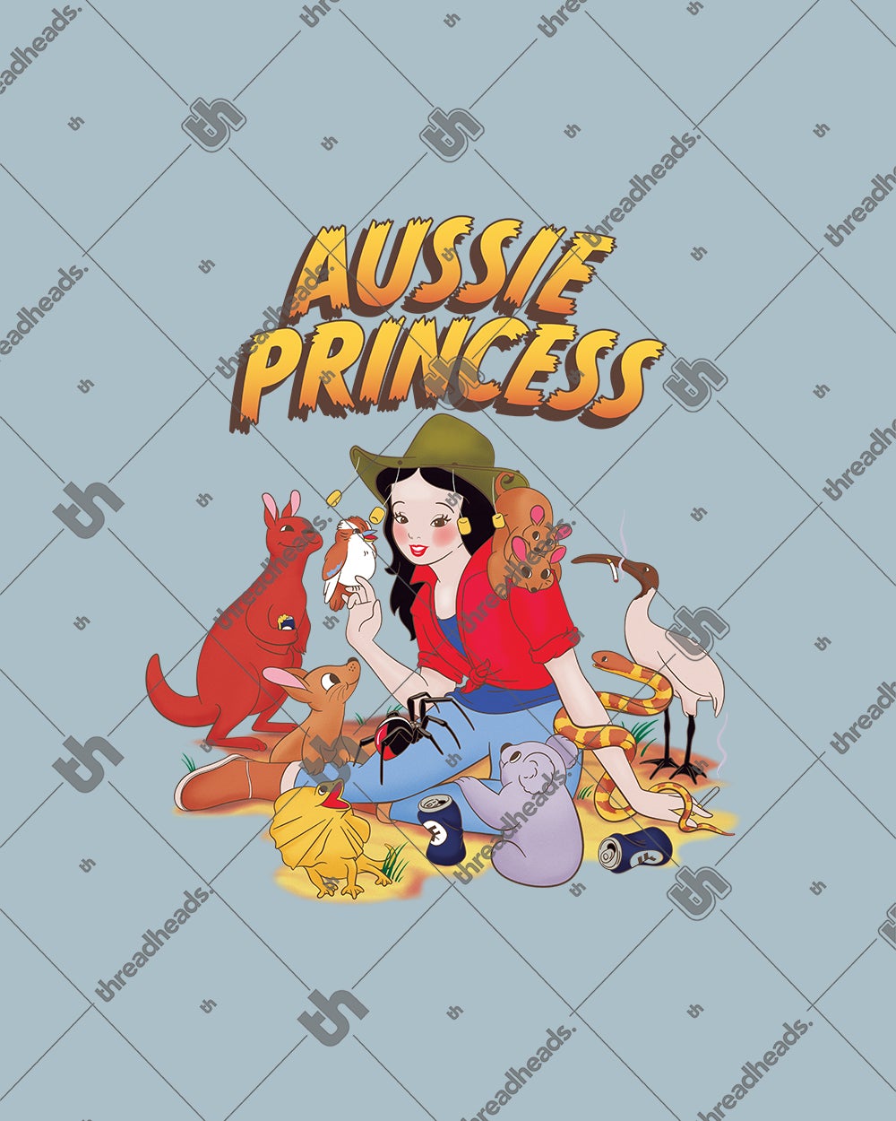 Aussie Princess T-Shirt Australia Online #colour_pale blue