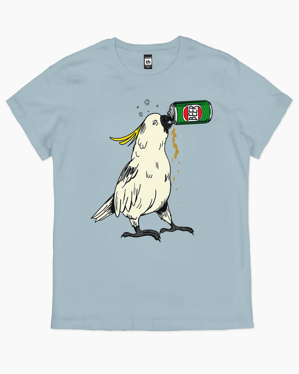Cockatoo Beer T-Shirt Australia Online #colour_pale blue