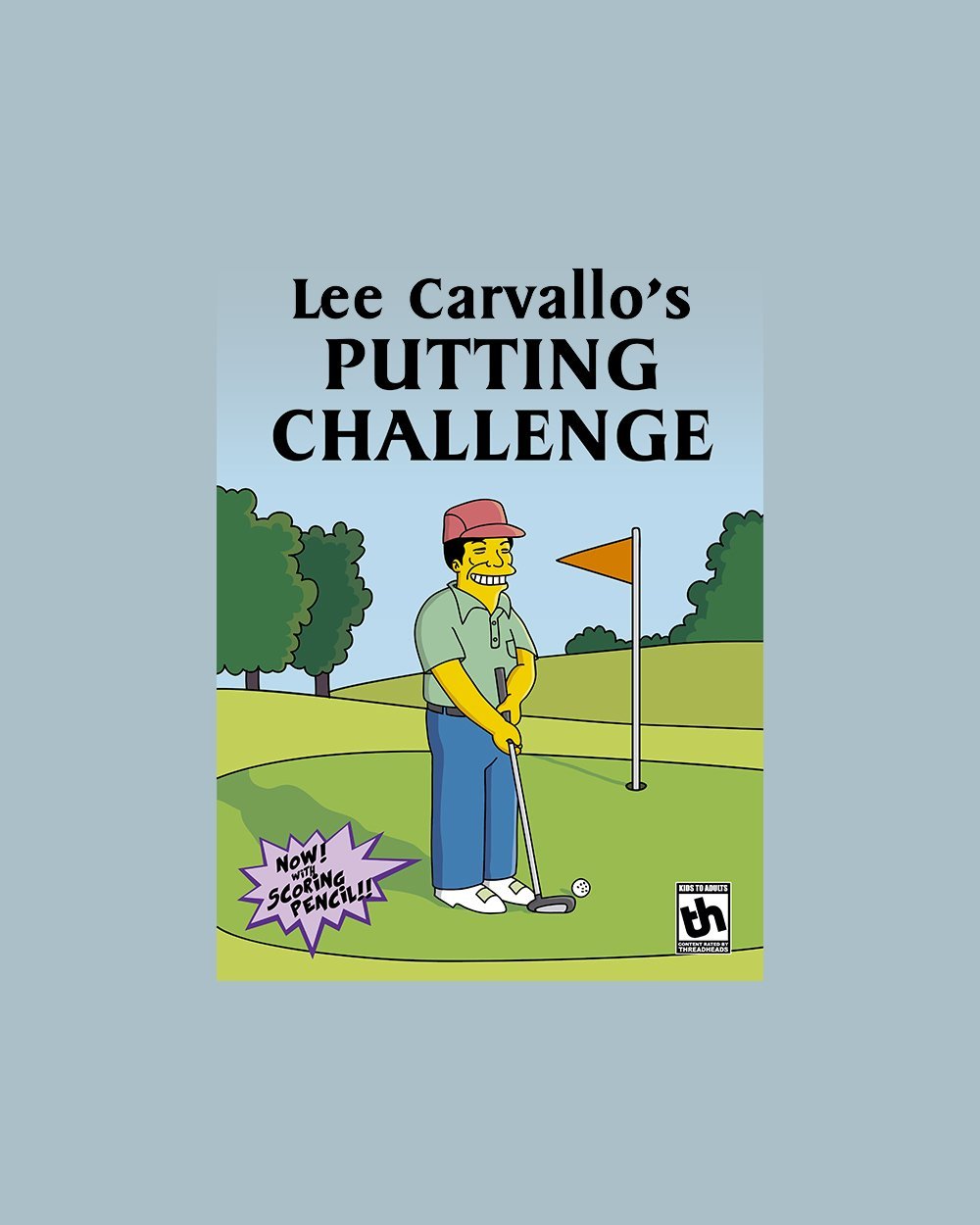 Lee Carvallo's Putting Challenge T-Shirt Australia Online #colour_pale blue