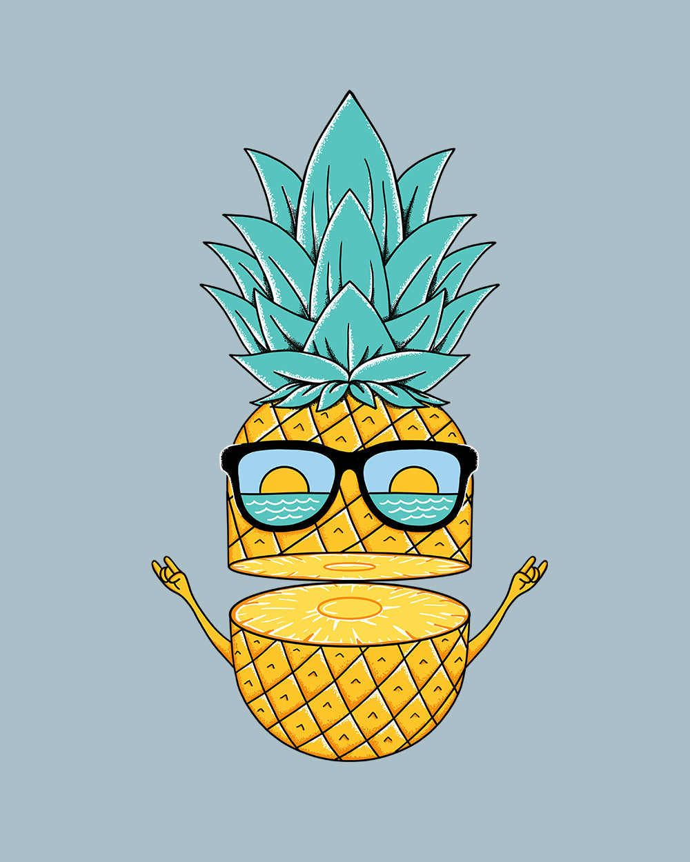 Pineapple Sunglasses Kids T-Shirt Australia Online #colour_pale blue