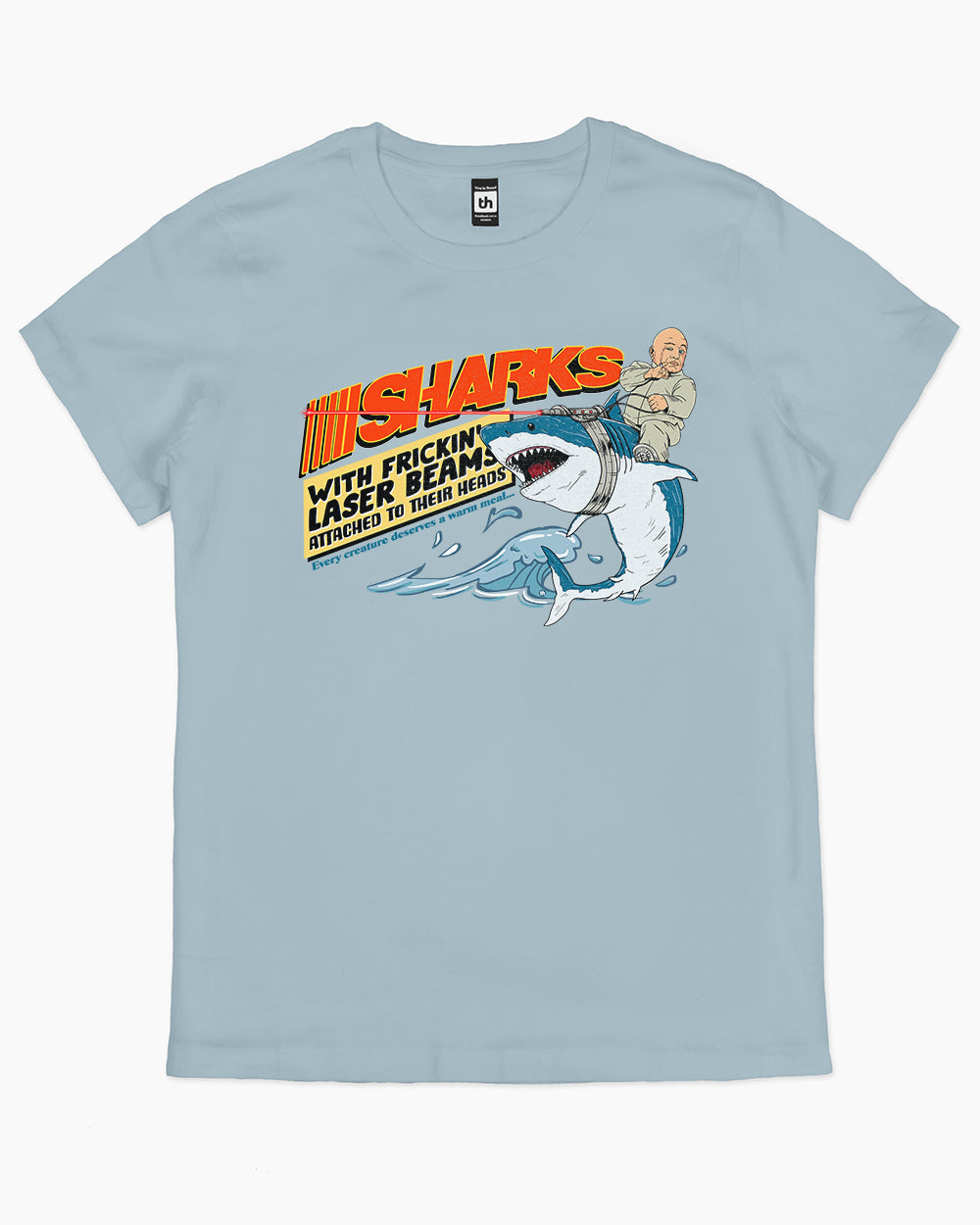 Sharks with Frickin' Laser Beams T-Shirt Australia Online #colour_pale blue