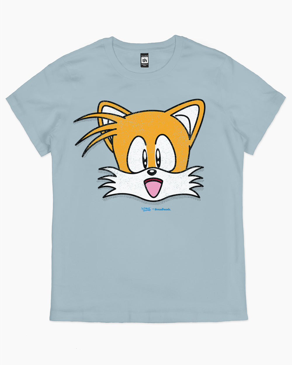 Tails Face T-Shirt Australia Online #colour_pale blue