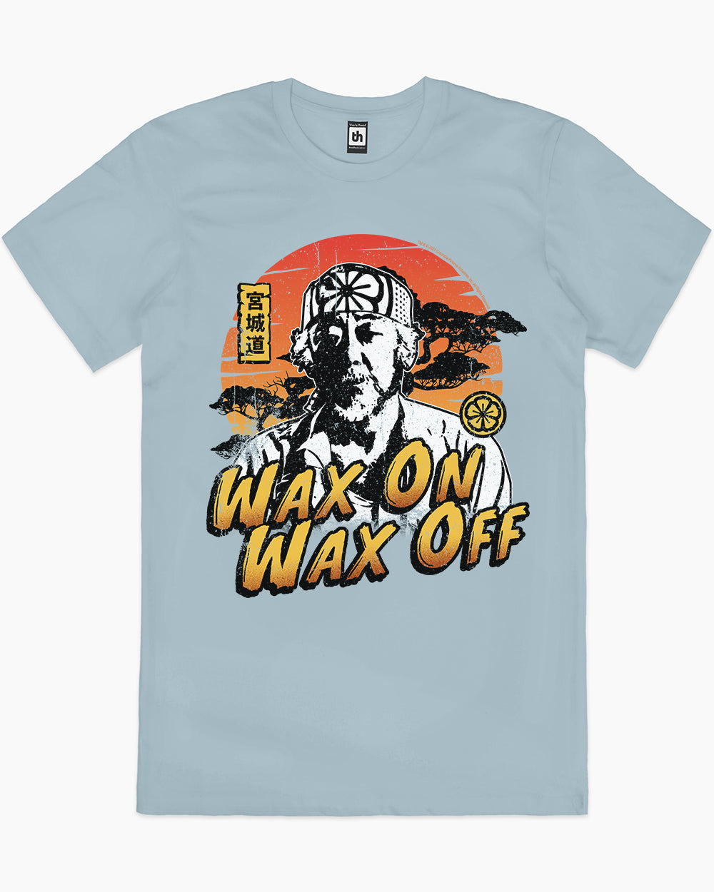 Wax On Wax Off T-Shirt Australia Online #colour_pale blue