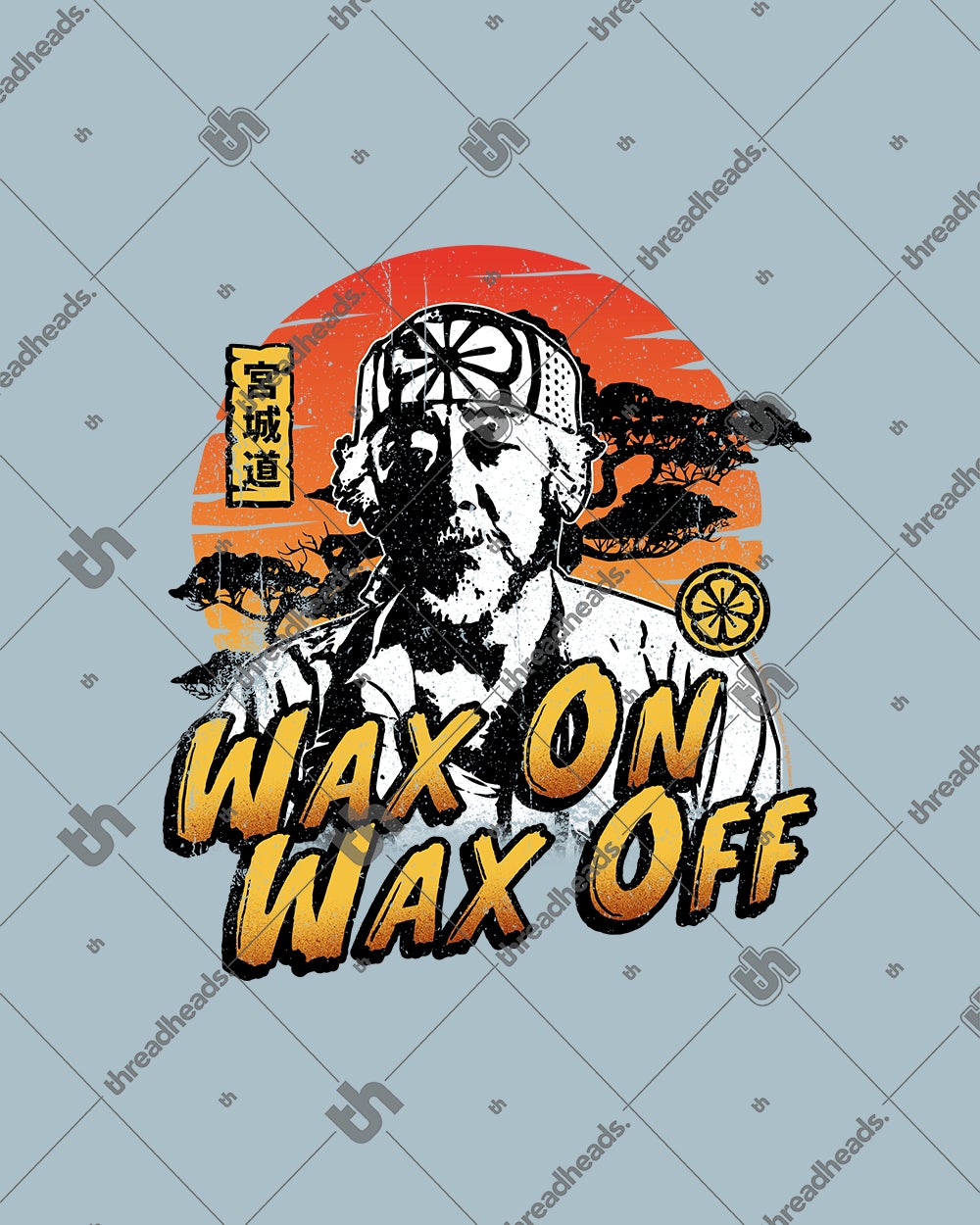 Wax On Wax Off T-Shirt Australia Online #colour_pale blue