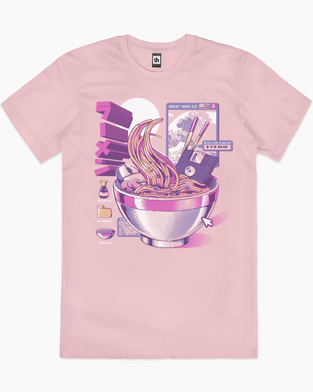 Web Ramen T-Shirt Australia Online #colour_pink