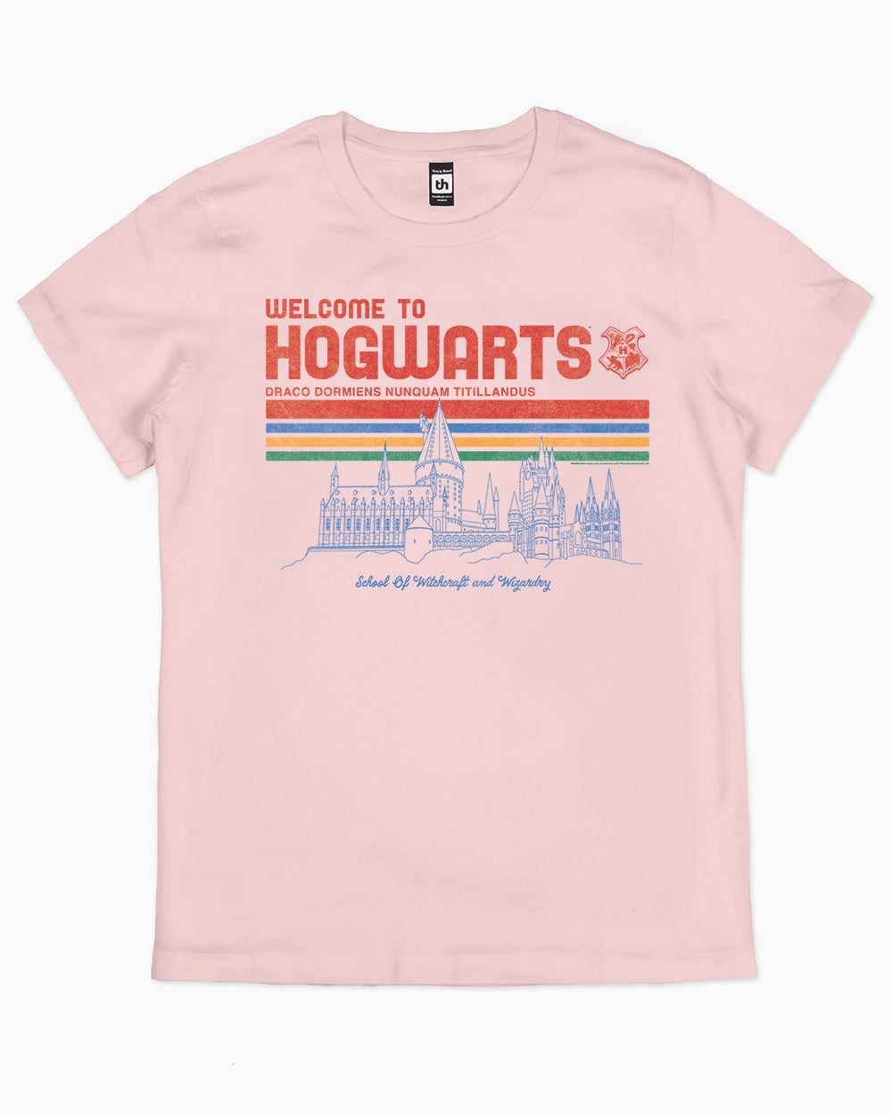 Welcome to Hogwarts School of Witchcraft and Wizardry T-Shirt Australia Online #colour_pink