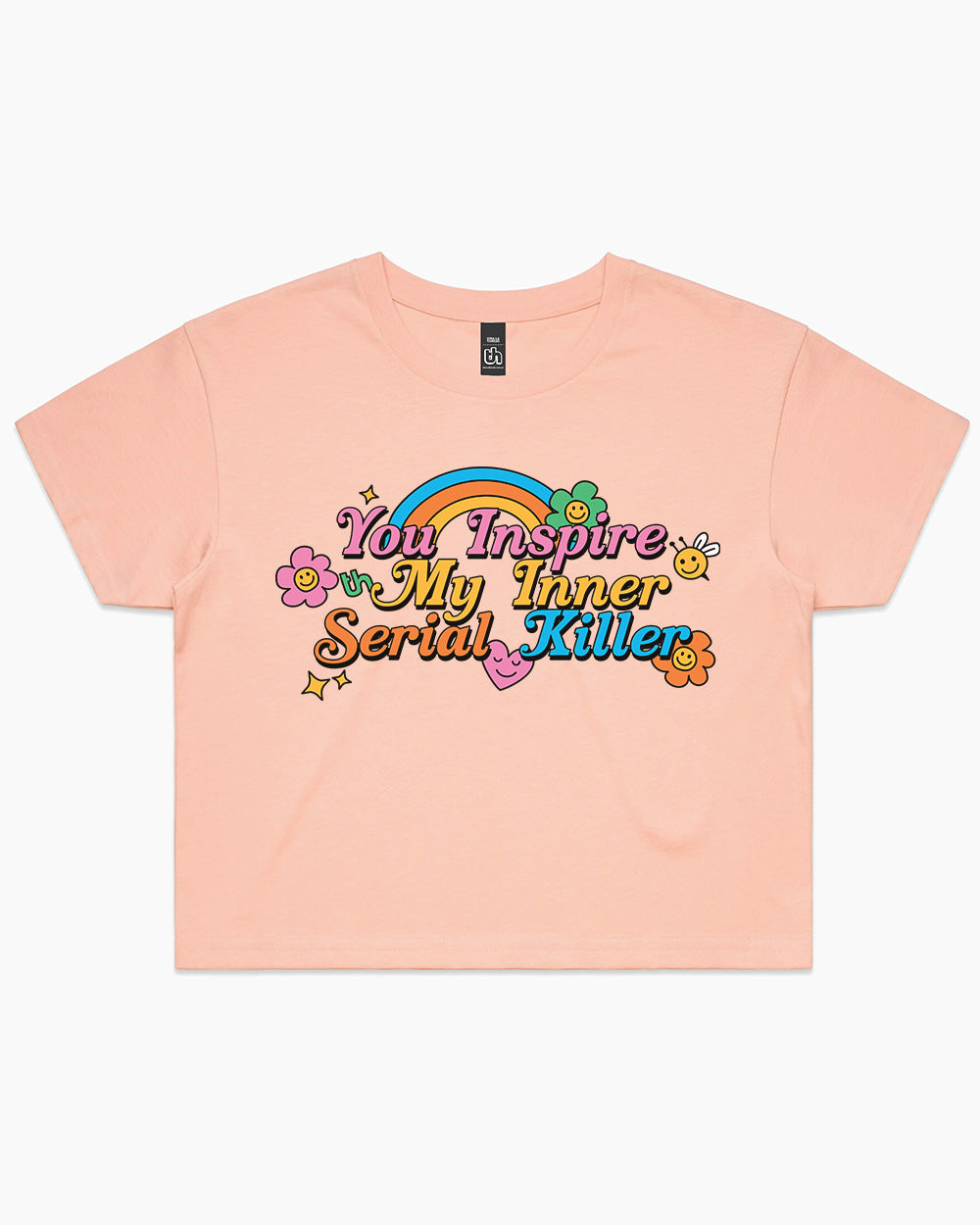 You Inspire My Inner Serial Killer Crop Tee Australia Online #colour_pink