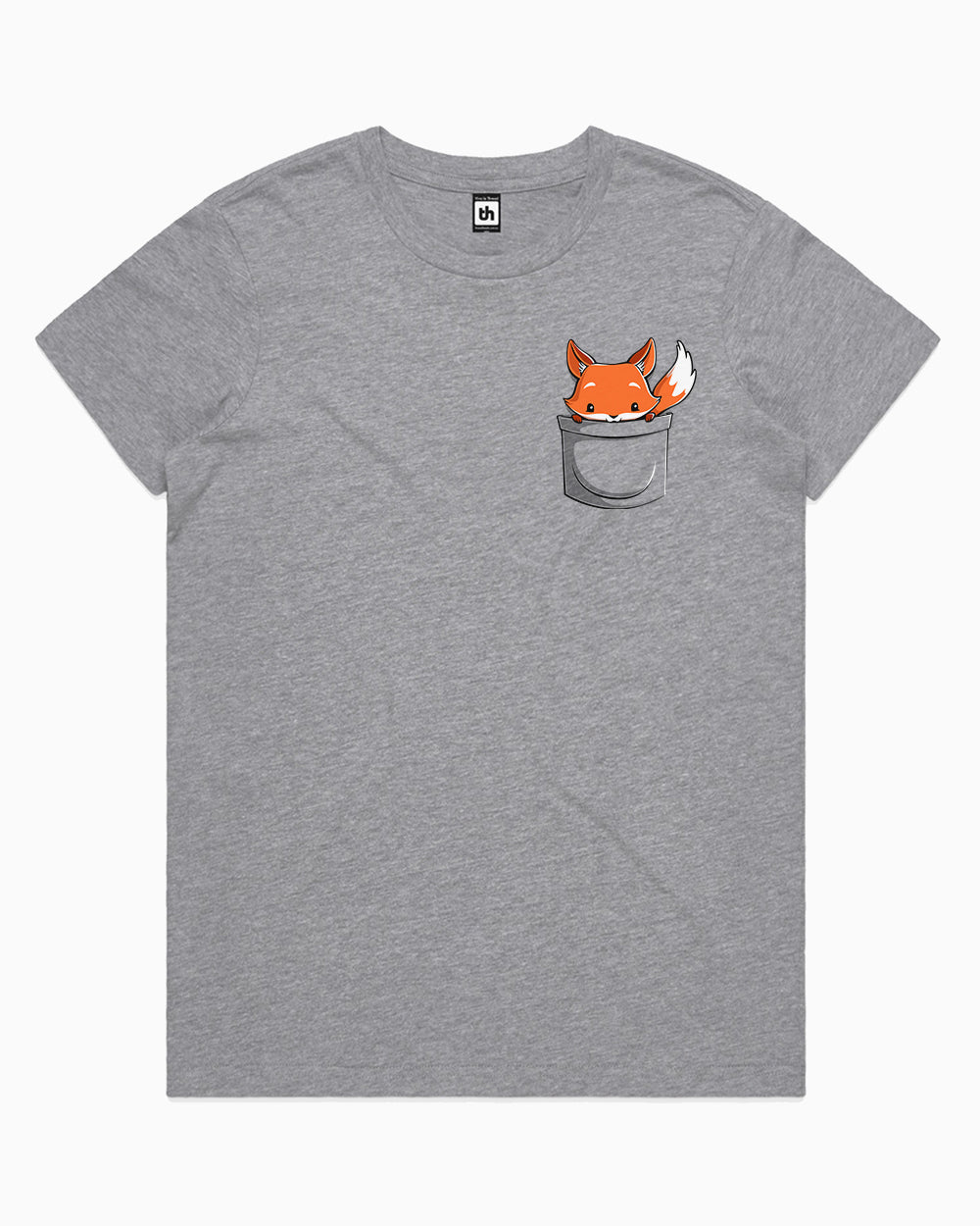 Pocket Fox T-Shirt Australia Online #colour_grey