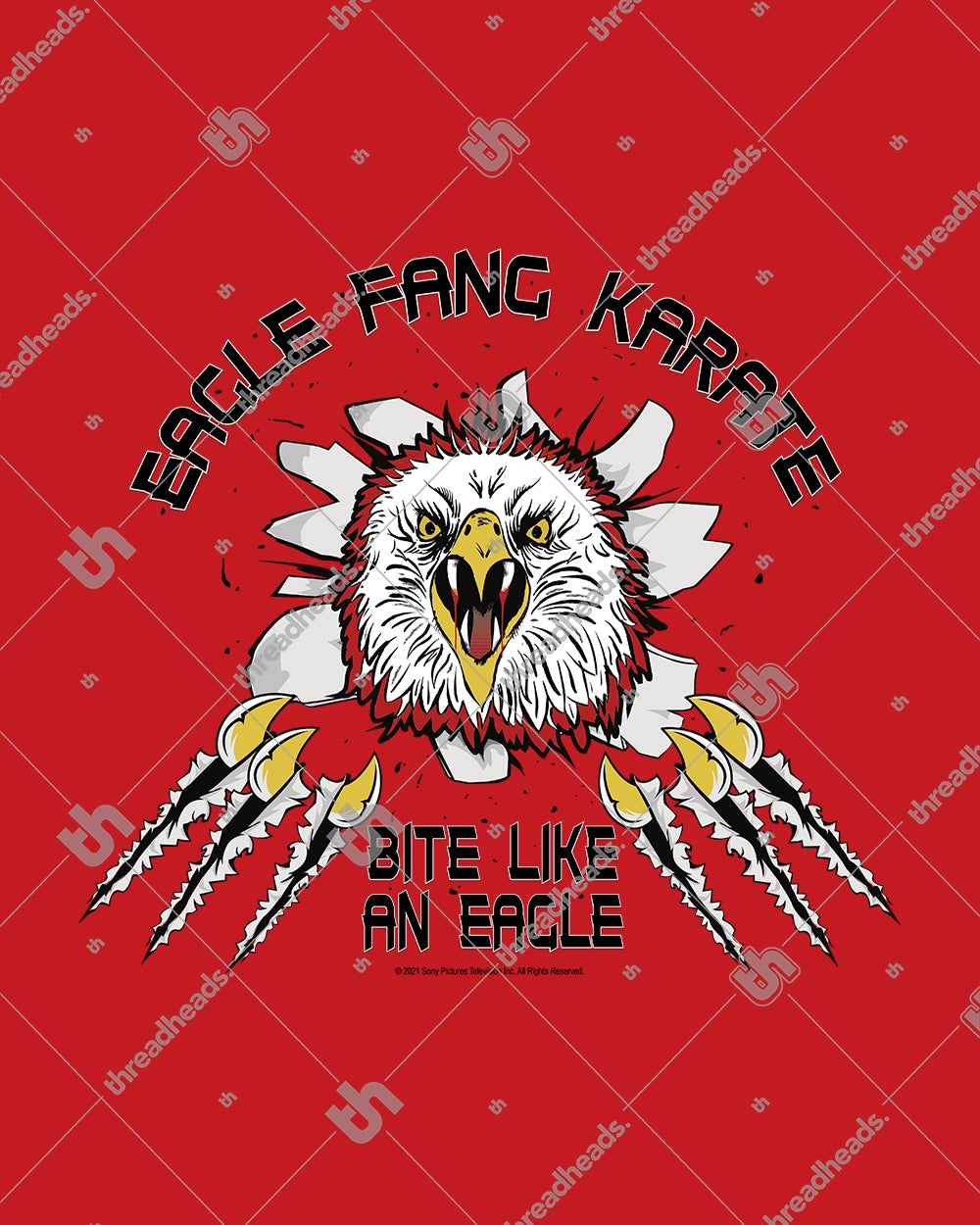 Eagle Fang Bite Like an Eagle T-Shirt Australia Online #colour_red