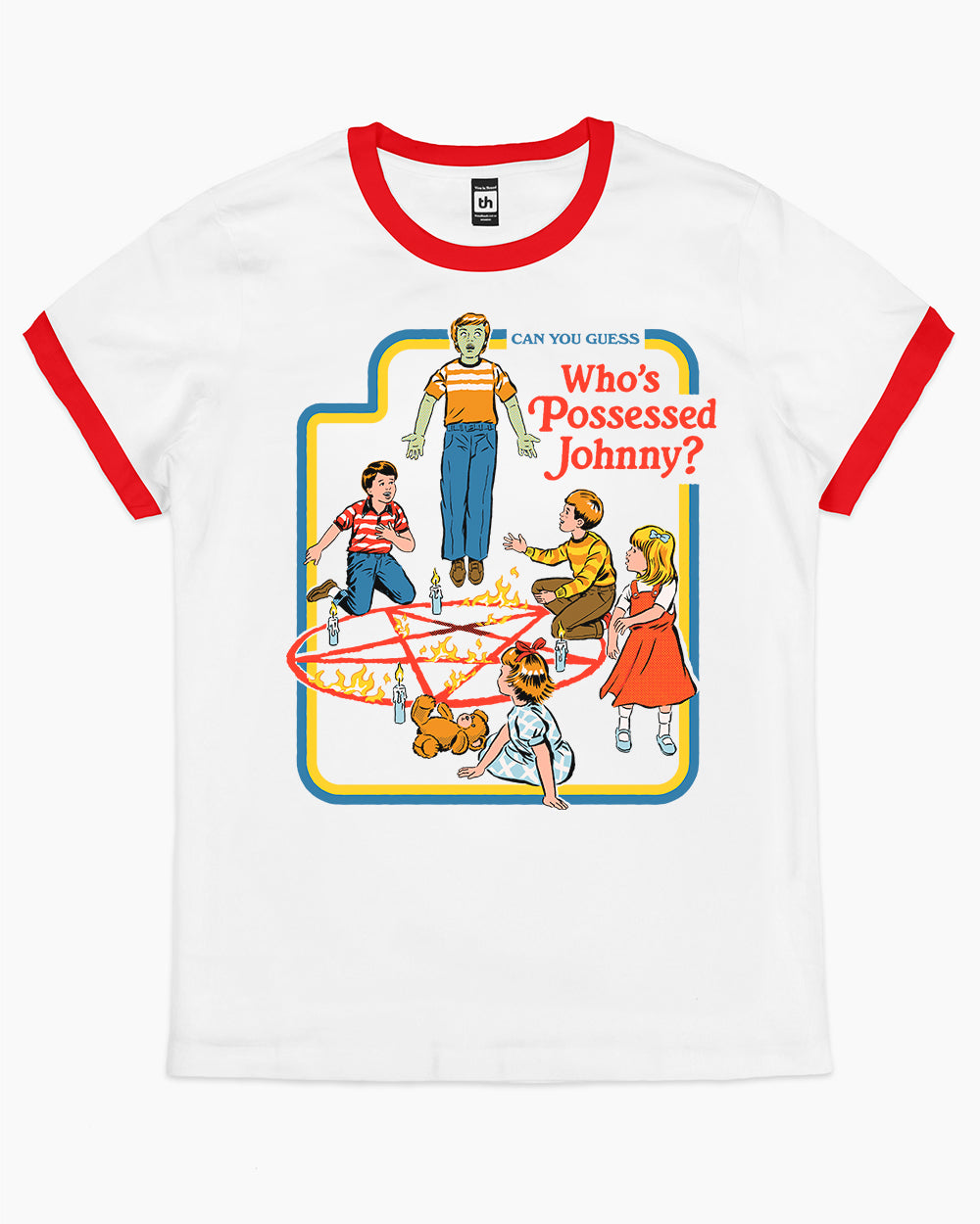 Who's Possessed Johnny? T-Shirt Australia Online #colour_red ringer