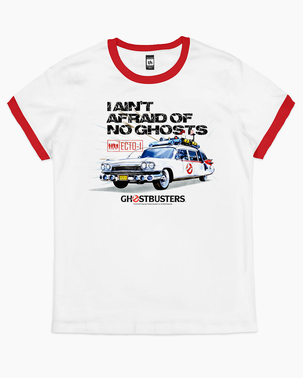 Ghostbusters Ectomobile T-Shirt Australia Online #colour_red ringer